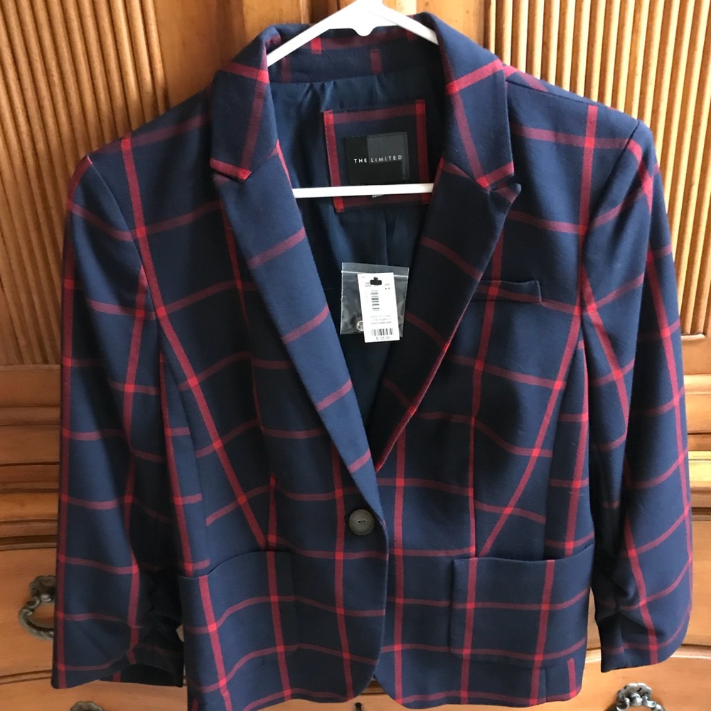 Navy w/red stripes blazer from The Limited w/tags